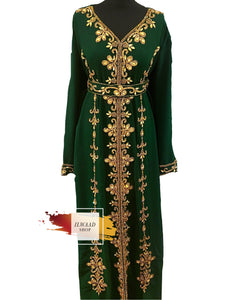 (PRE-ORDER) Dark Green Golden Nikkah Dress (Same Design as White Golden)
