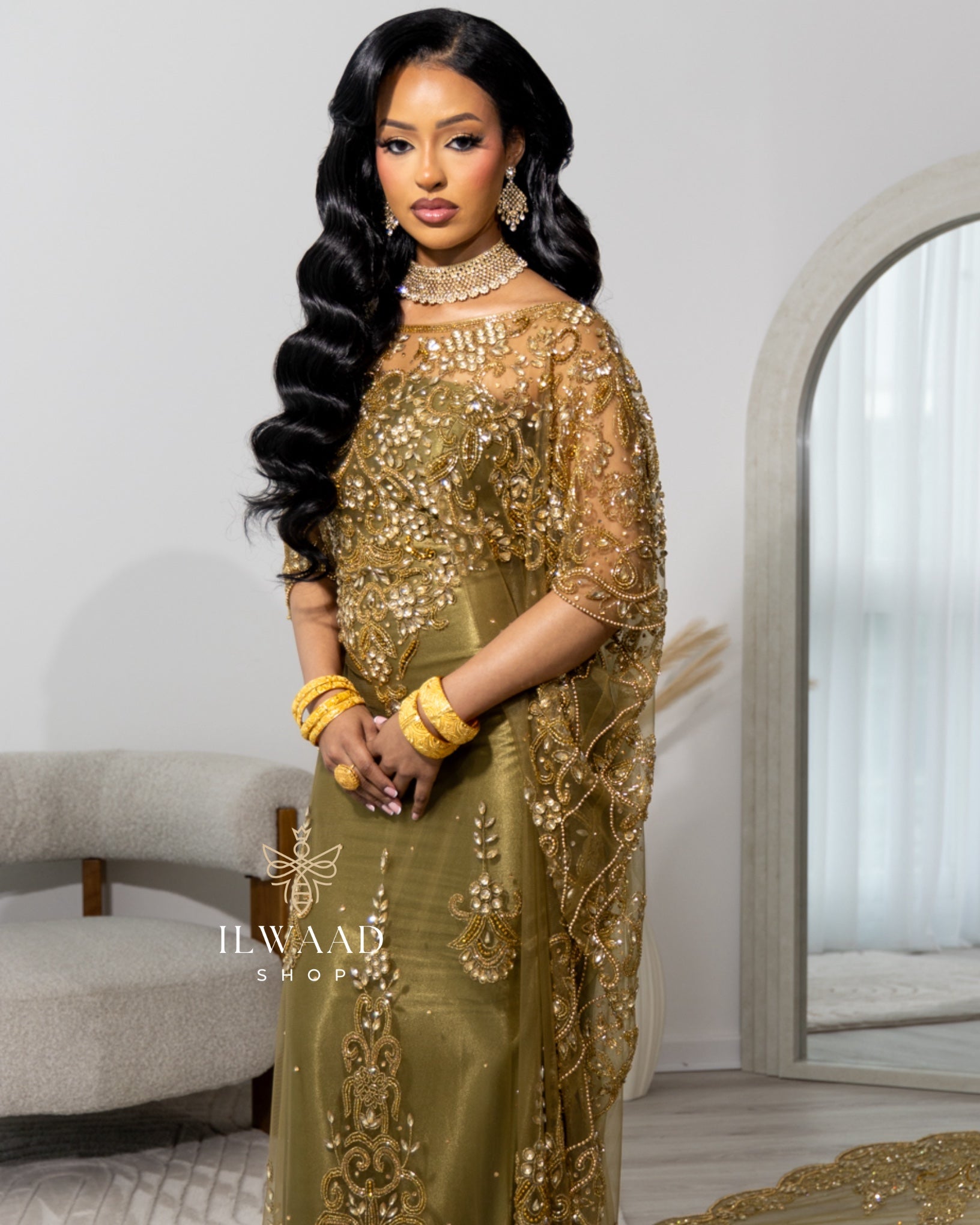 Sassy Shamis (Olive) - Lace Bridal Dirac