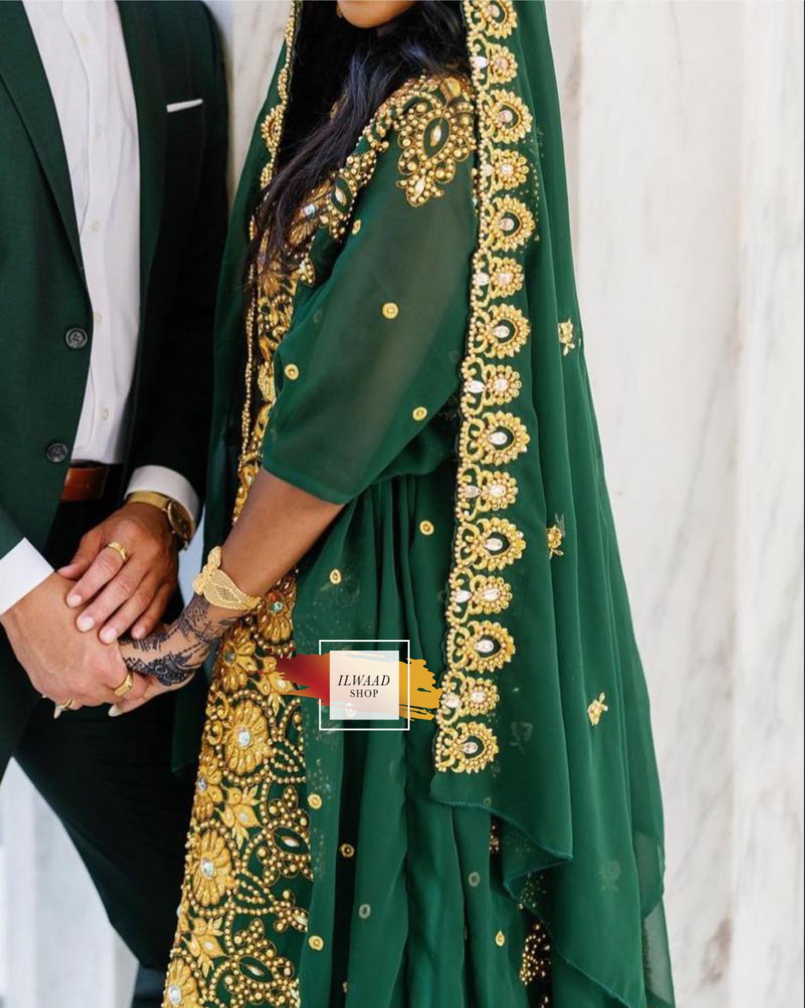 Iconic Ilwaad (Dark Green) - Somali Bridal Dirac