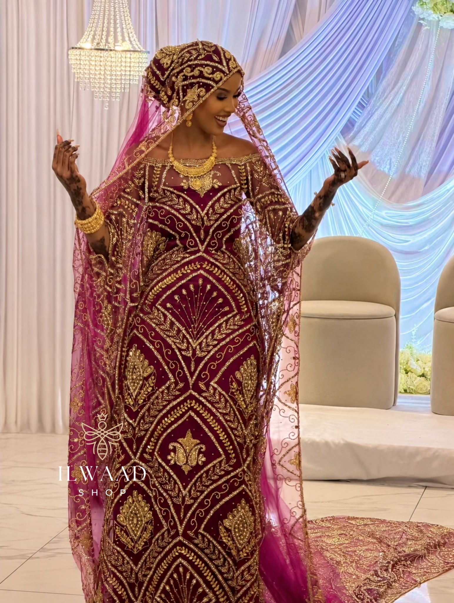 Adoring Alia (Plum) - Lace Bridal Dirac