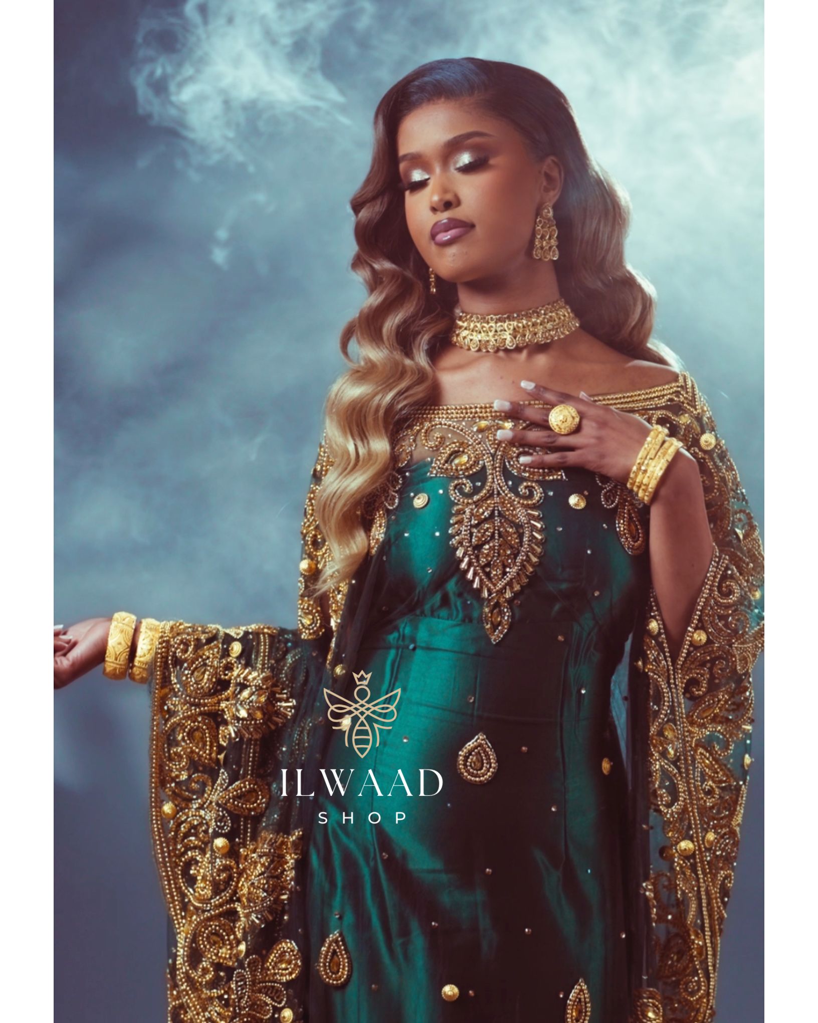 Breathtaking Bilan (Dark Green) - Lace Bridal Dirac