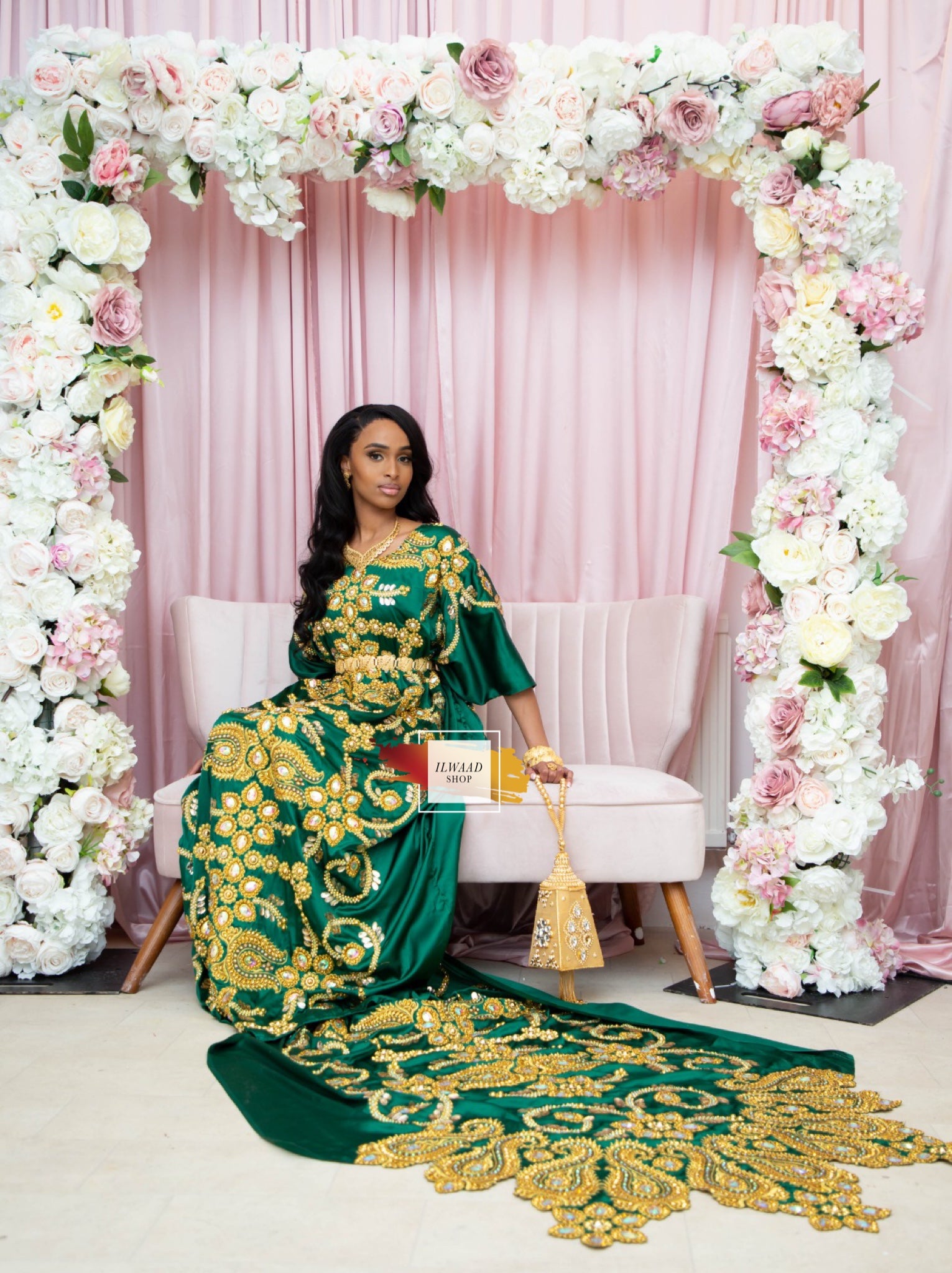 Majestic Miski (Dark Green) - Somali Bridal Dirac