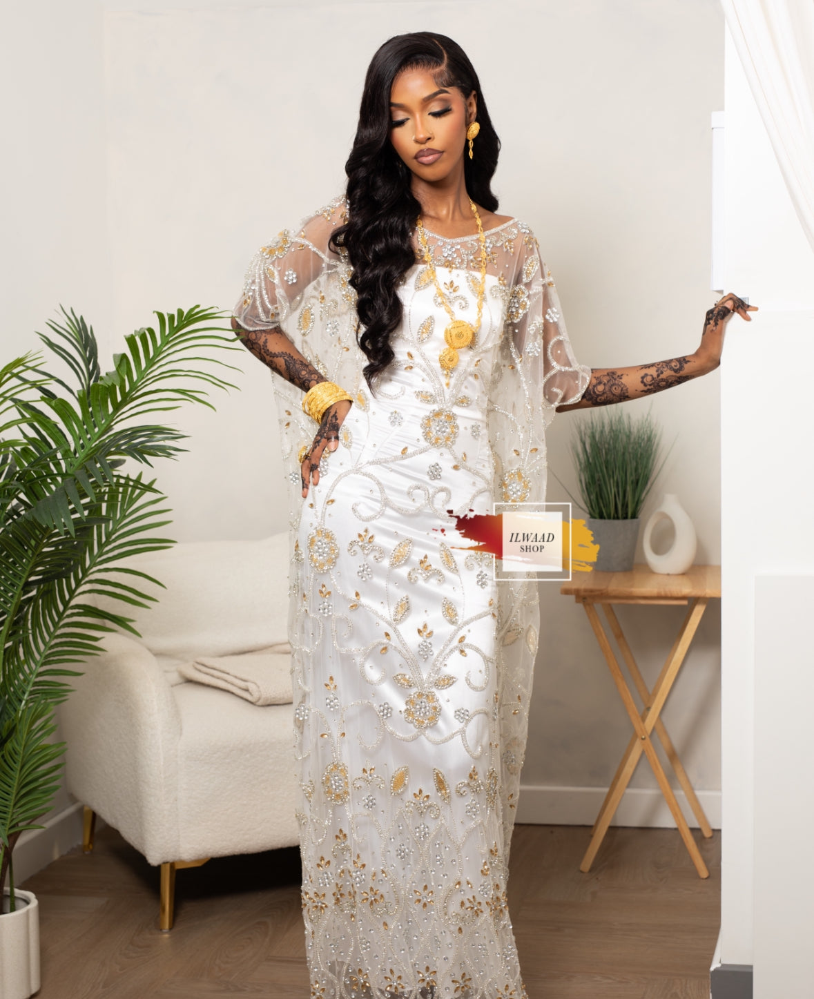 Queen Qaali (White) - Lace - Somali Bridal Dirac