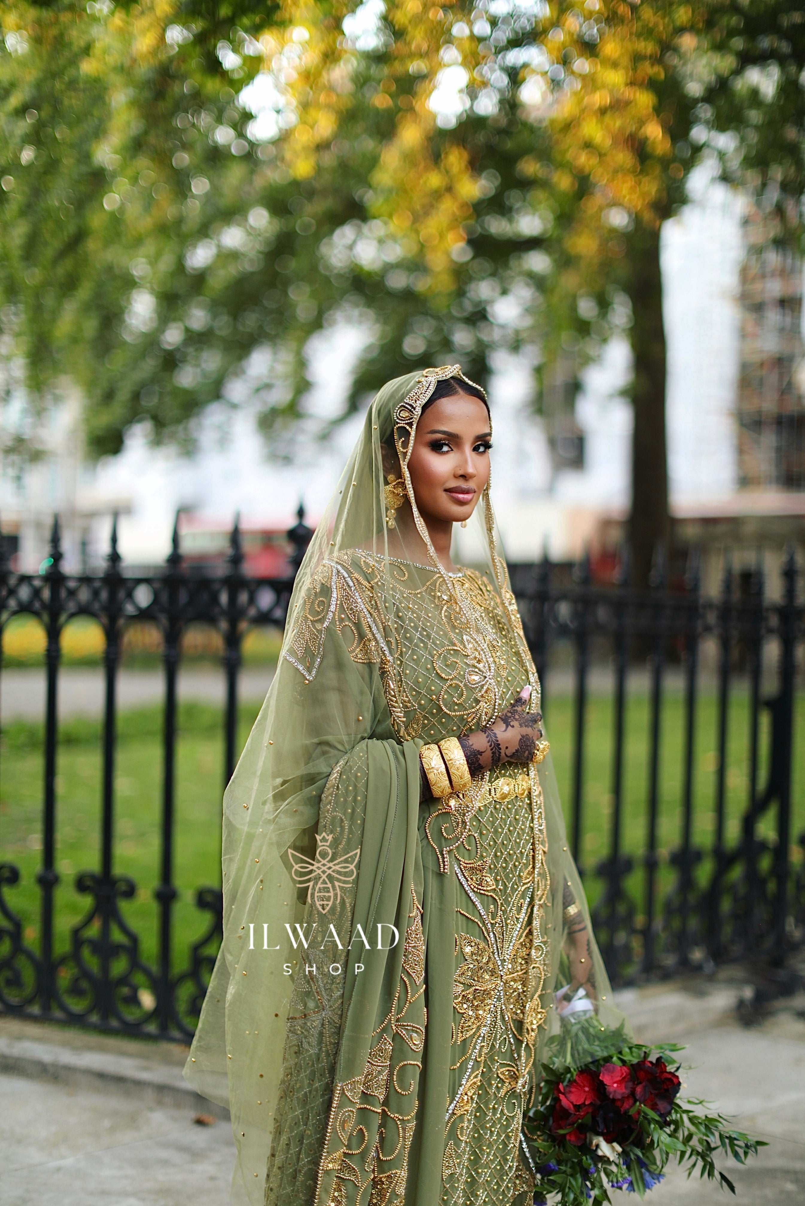 Fairytale Fathi (Sage Green) - Chiffon - Somali Bridal Dirac