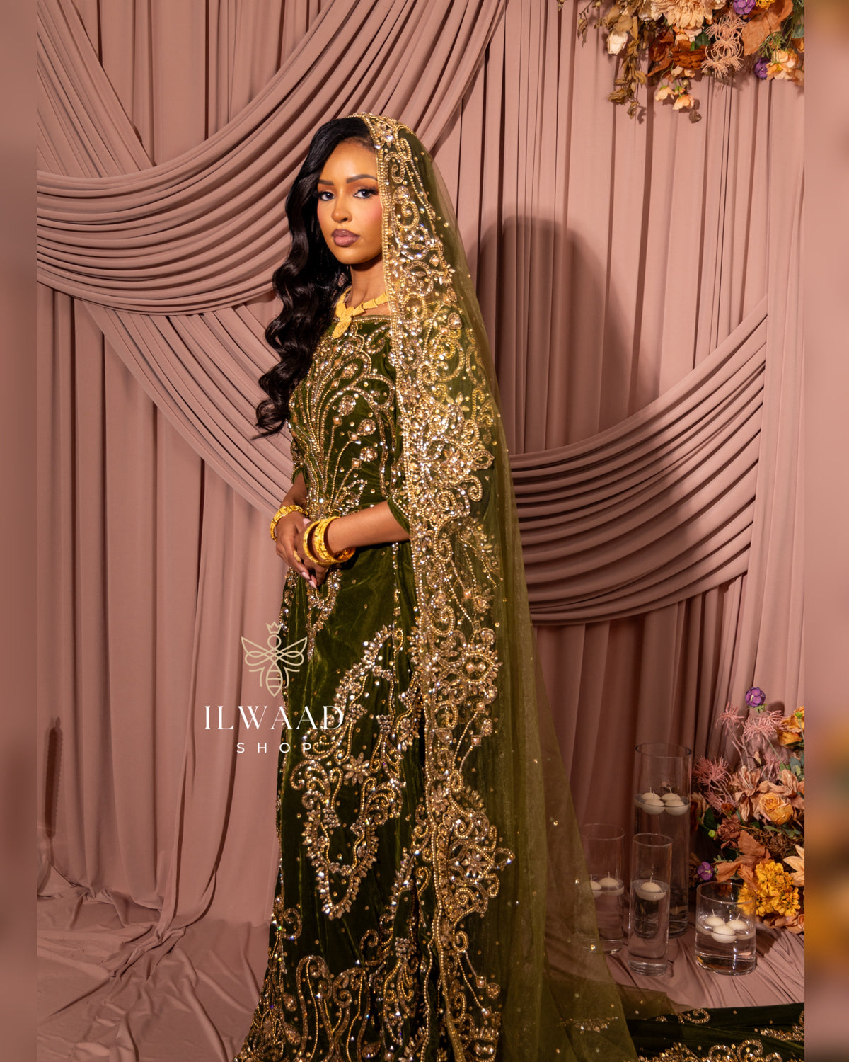 Beautiful Beydan (Olive) - Velvet Bridal Dirac