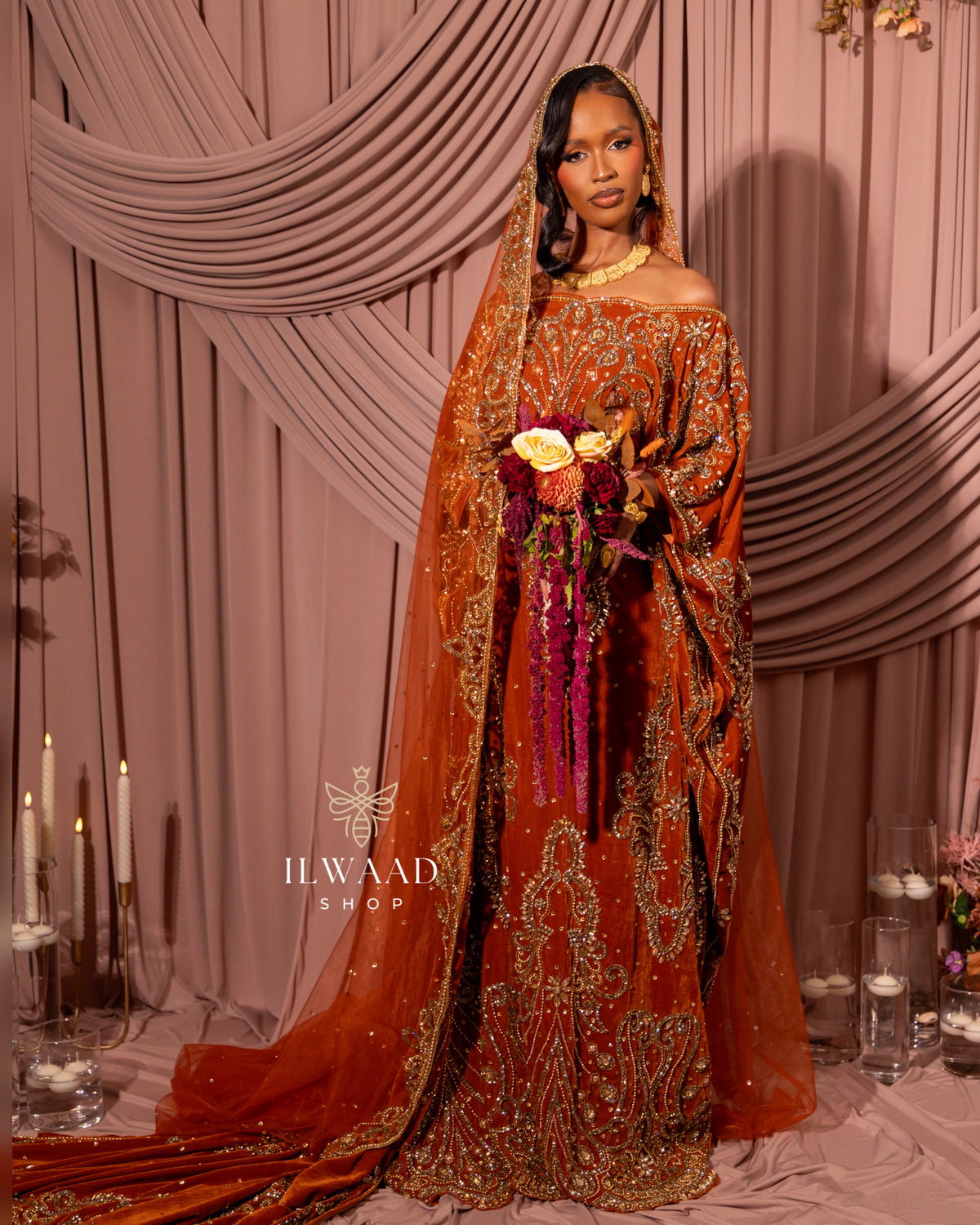 Beautiful Beydan (Orange) - Velvet Bridal Dirac
