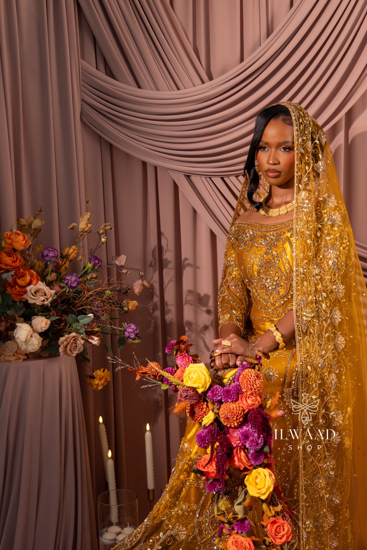 Wonderful Warsan (Mustard) - Lace Bridal Dirac
