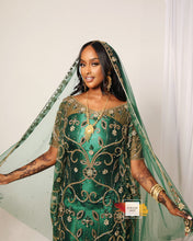 Load image into Gallery viewer, PRE-ORDER Queen Qaali - Lace Bridal Dirac (Dark Green)