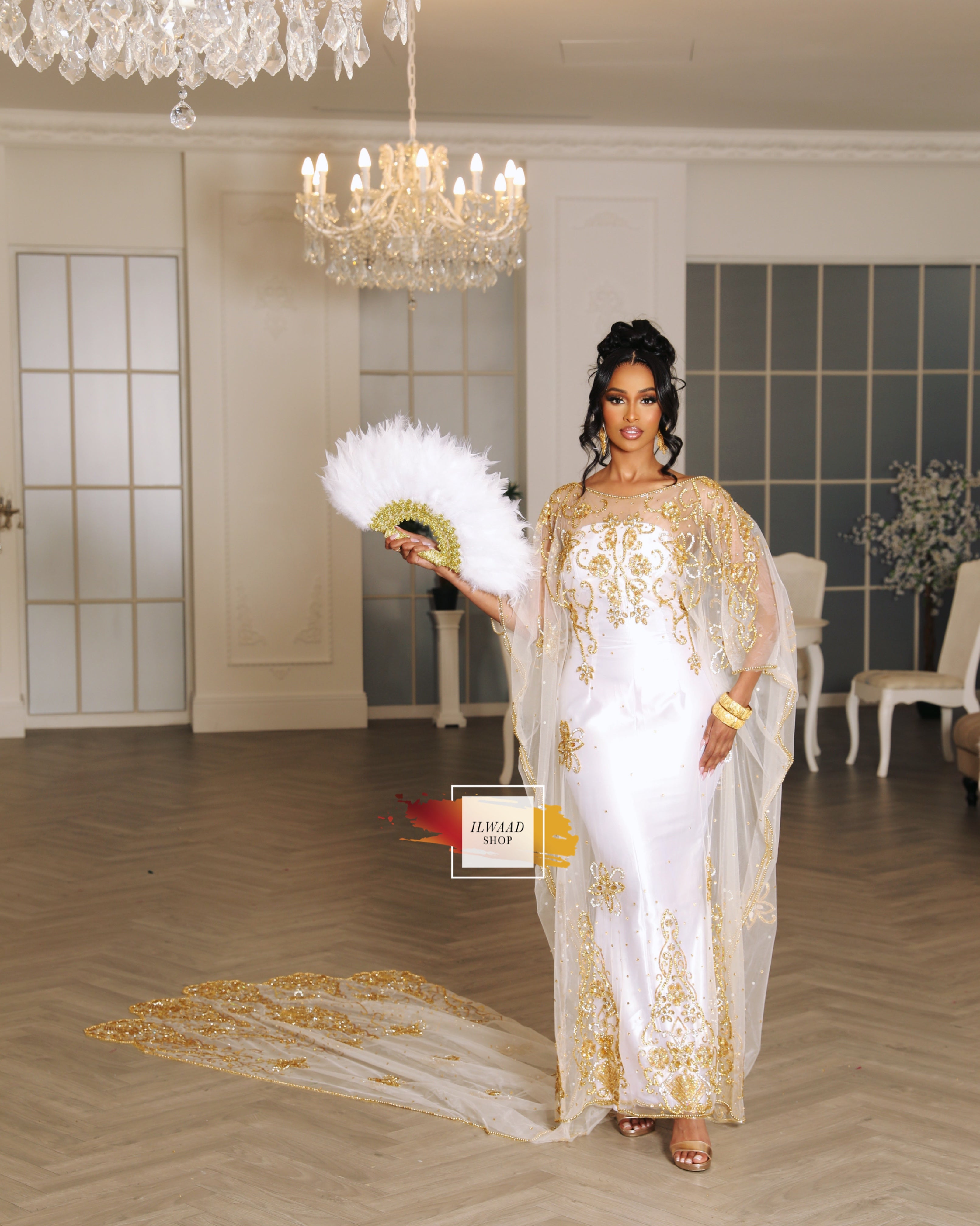 Angelic Anisa (White) - Lace - Somali Bridal Dirac