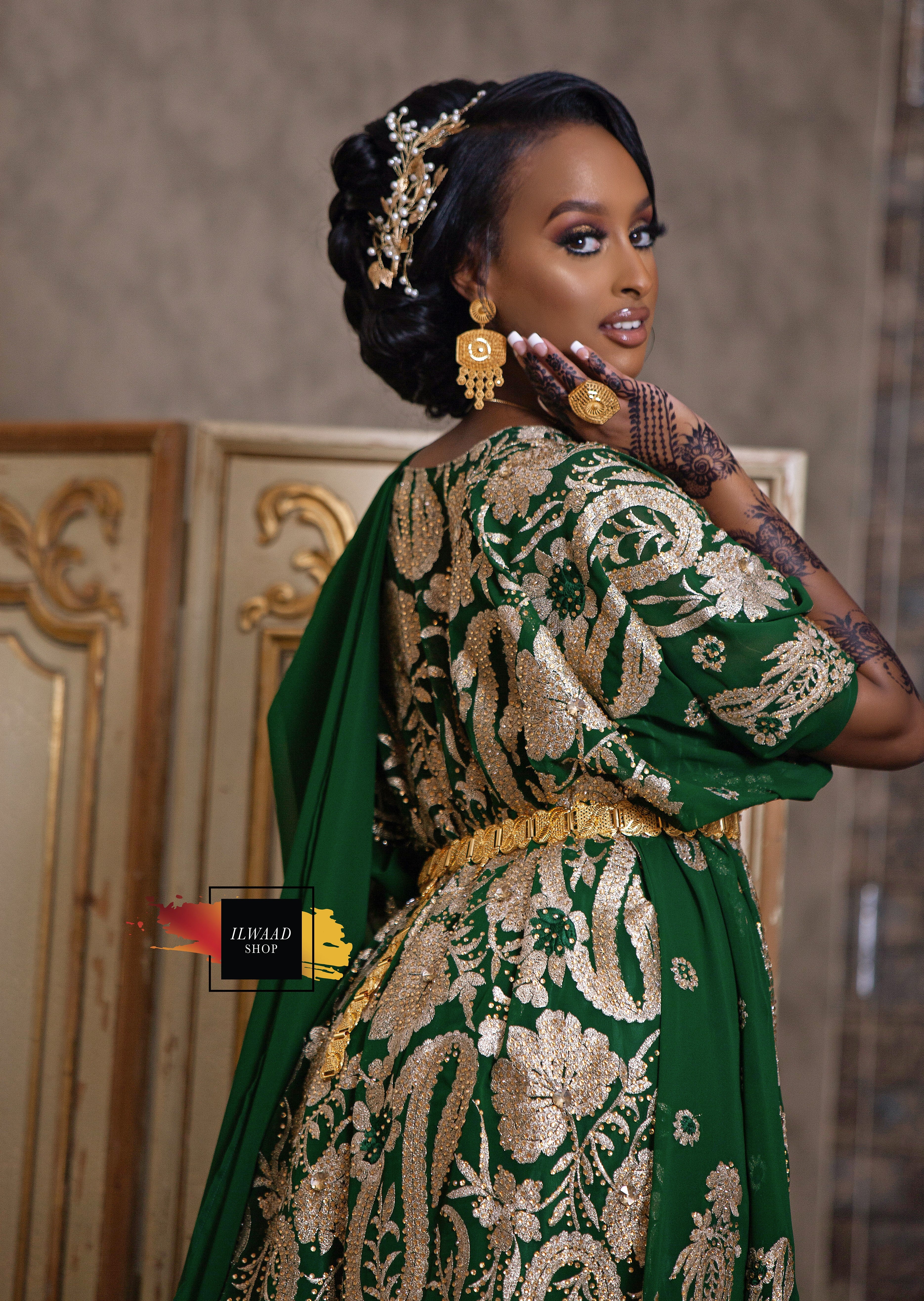 Iftin Bridal Dirac (Dark Green)