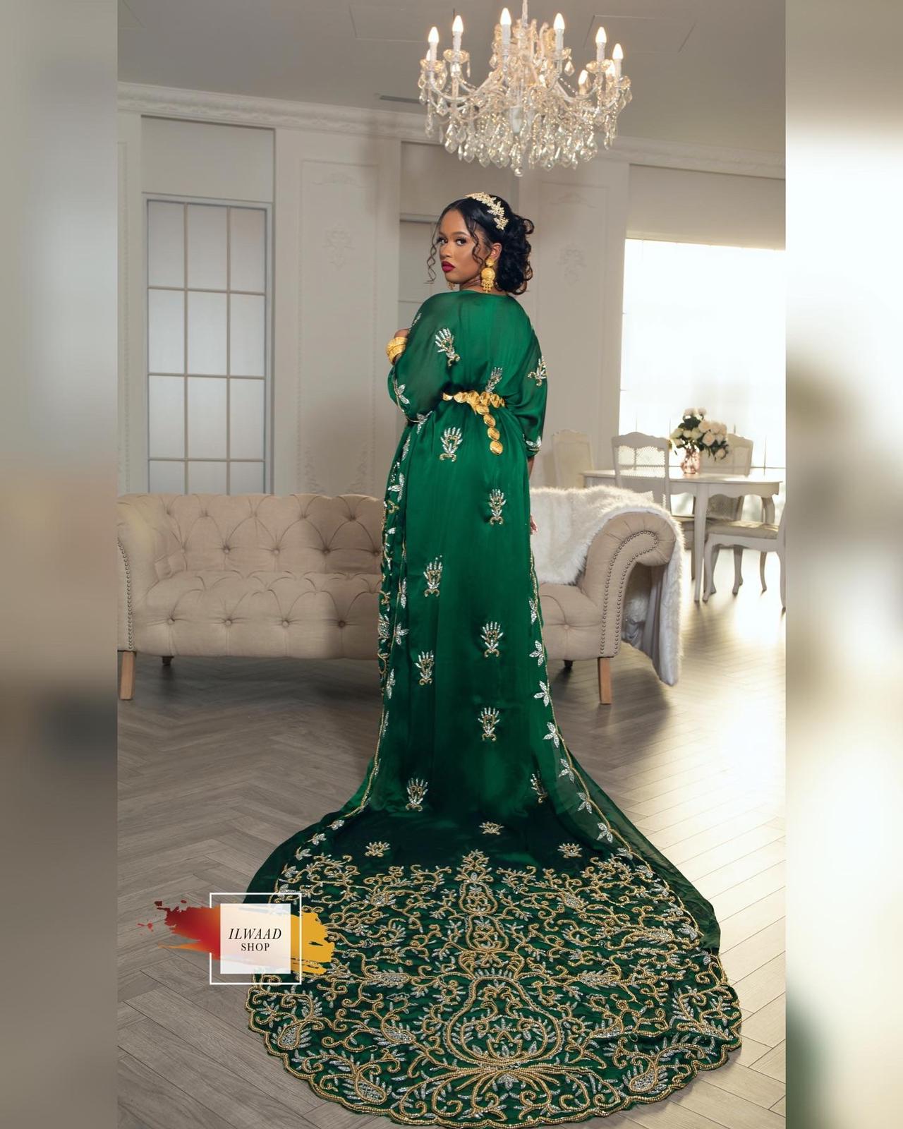 Sparkling Samsam (Dark Green) -  Somali Bridal Dirac