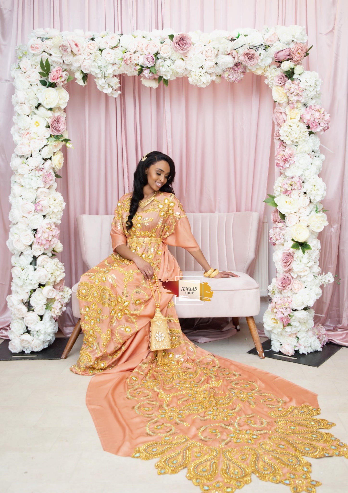 (IN STOCK) Majestic Miski (Peach/Soft Pink) -  Somali Bridal Dirac