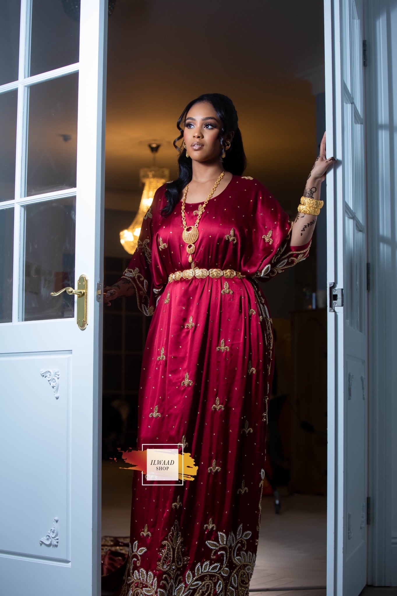 Daring Dahabo (Dark Red) -  Somali Bridal Dirac