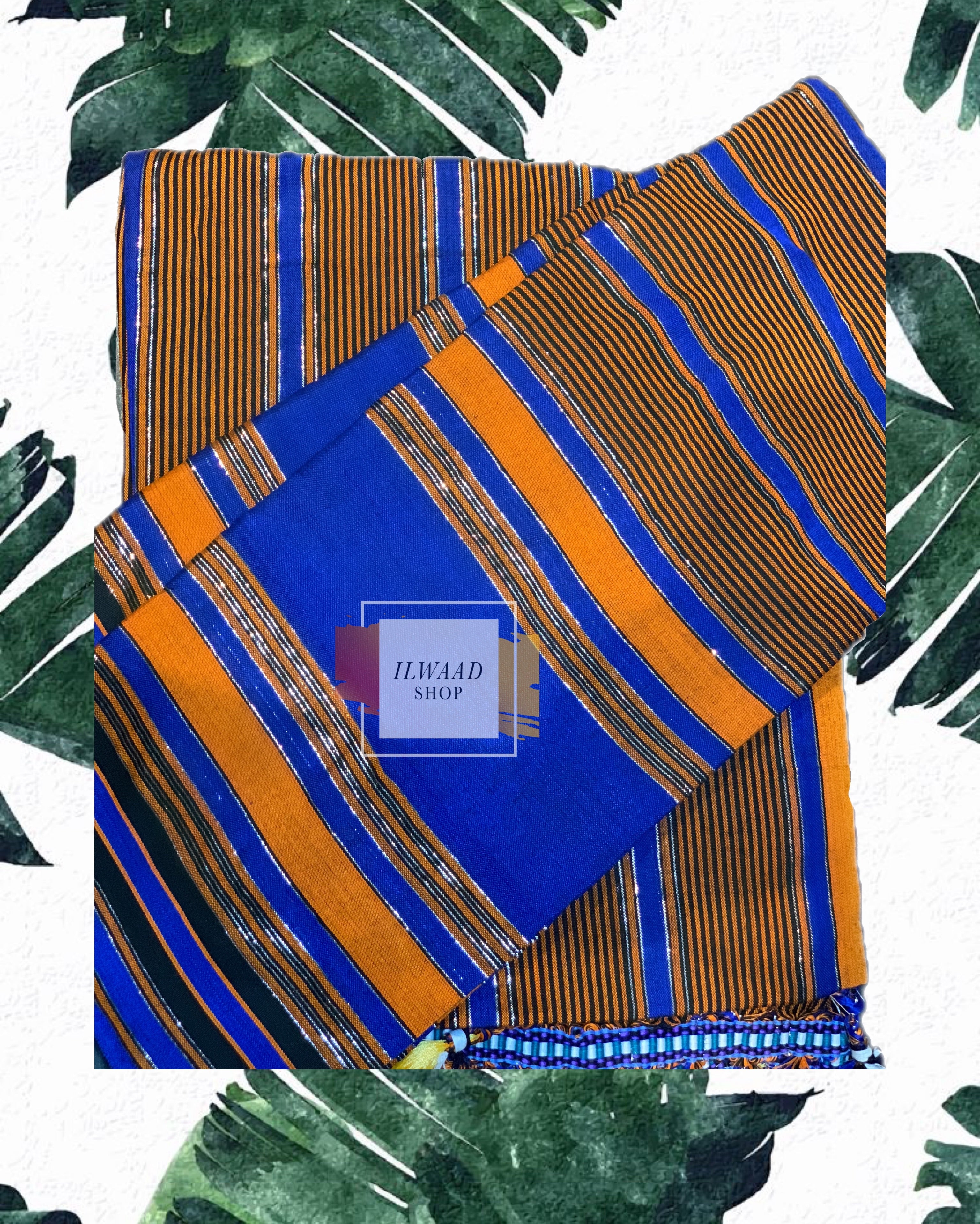 Dark Blue & Orange Hido iyo Dhaqan Guntiino