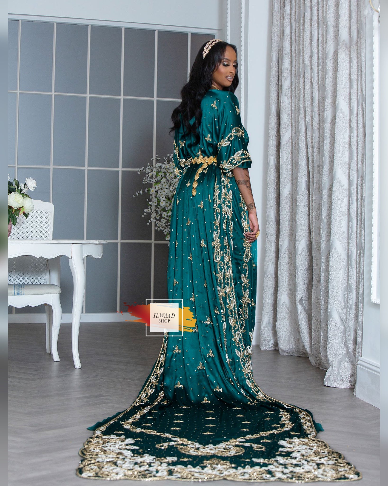 Daring Dahabo (Dark Green) -  Somali Bridal Dirac