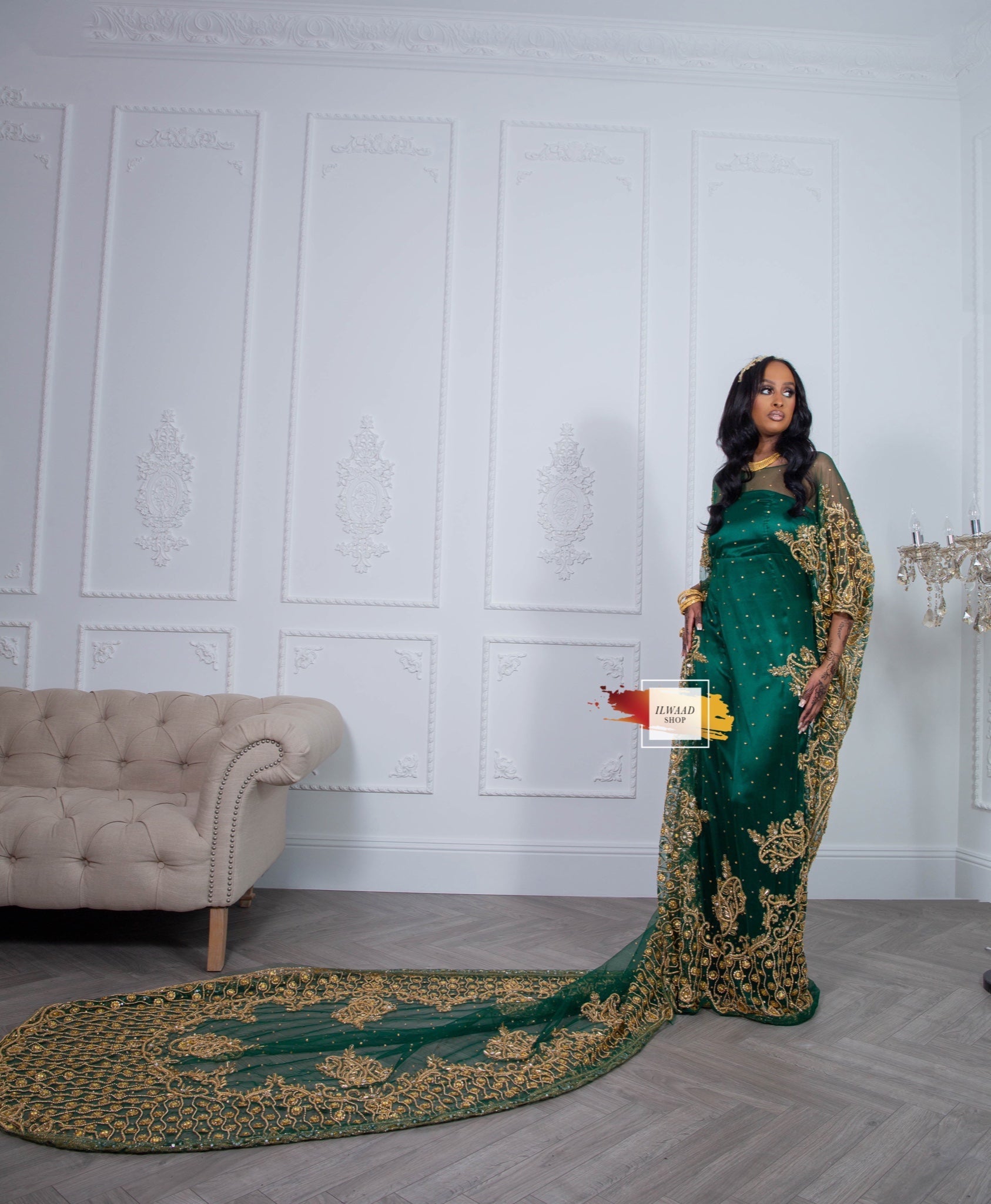 Astonishing Amira (Dark Green) - Lace - Somali Bridal Dirac